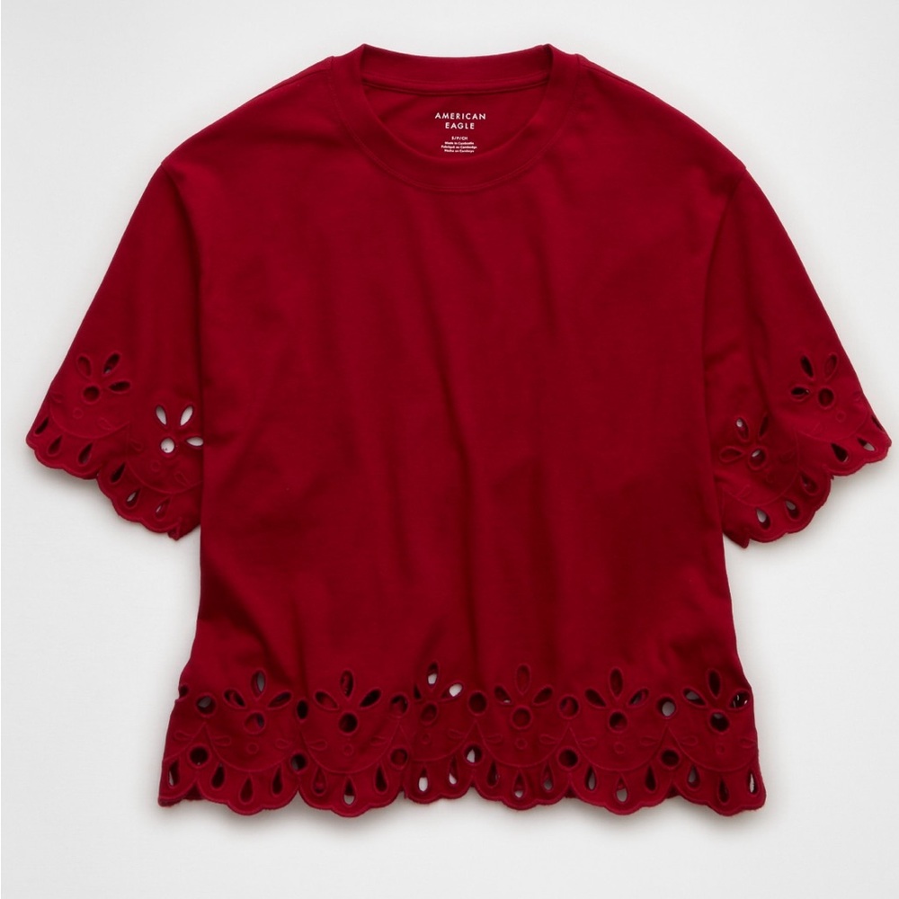 AE Boxy Eyelet T-Shirt